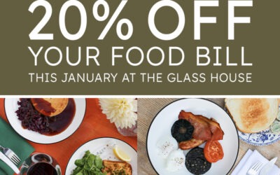 Enjoy 20% off food this January at The Glass House